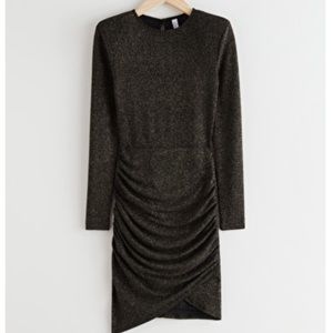 & Other stories Draped Glitter Mini Dress❤️NWT❤️